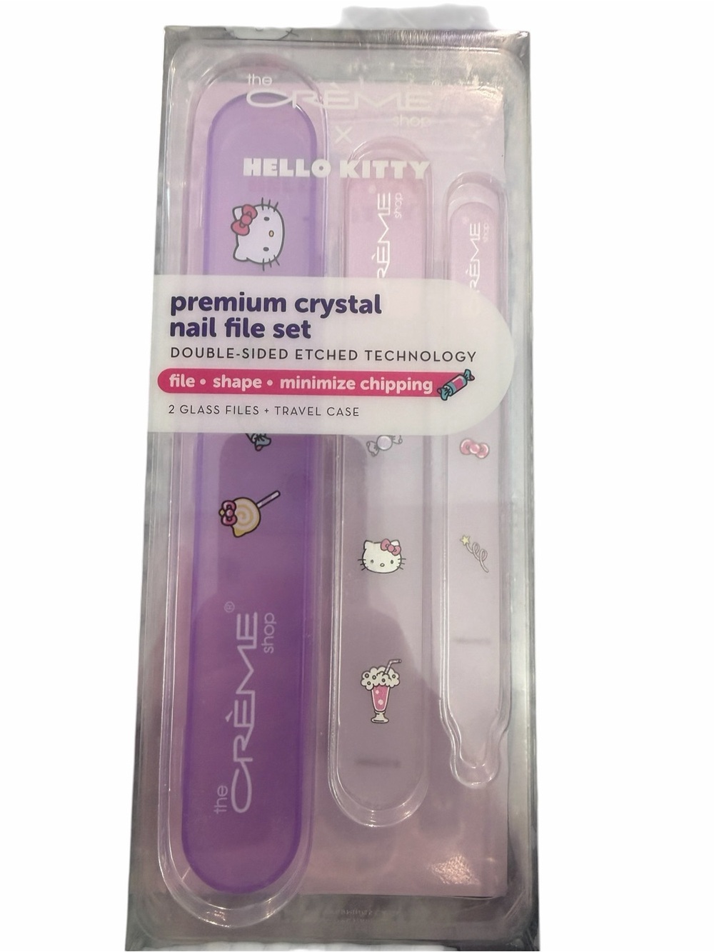 x Hello Kitty Premium Crystal Nail File Set - Purple